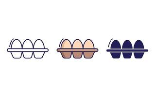 egg tray icon vector