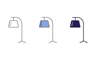 Outline Stand Lamp icon vector