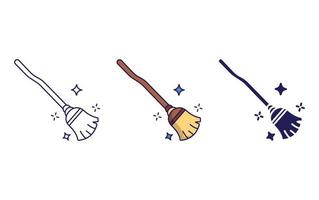 Magic Broom icon vector