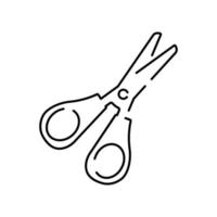 Back to School thin line icon. Vector education icons. Lesson, Study, Learning, Courses and Scissors.