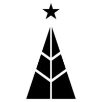 Navidad árbol garabatear icono bosquejo línea vector. contento nuevo año fiesta diseño. vector