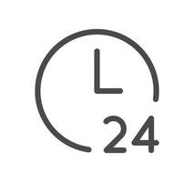 Time related icon outline and linear vector. vector