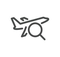 Airport related icon outline and linear vector. vector
