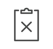 Clipboard related icon outline and linear vector. vector