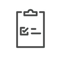 Clipboard related icon outline and linear vector. vector