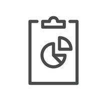 Clipboard related icon outline and linear vector. vector