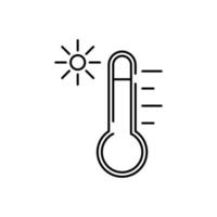 Global Temperature Icon. Global warming. Thermometer EPS10. vector