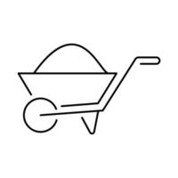 Wheelbarrow icon or logo isolated sign symbol vector illustration - high quality black style vector icons and build.