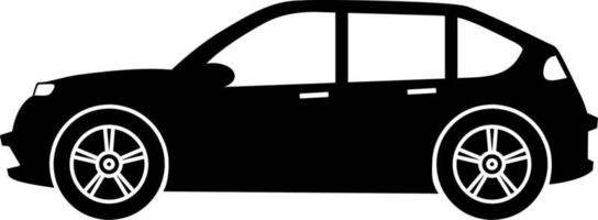 Hatchback car icon vector. Vector illustration of hatchback car. Vehicle icon of crossover car for design regarding transportation, automotive and automobile. Silhouette of hatchback vehicle