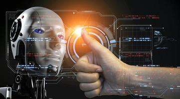 The concept of using artificial intelligence to control the system, industry using artificial intelligence photo