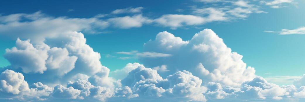 Blue sky with cloud background, Beautiful sky for summer time. photo