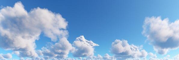 Blue sky with cloud background, Beautiful sky for summer time. photo