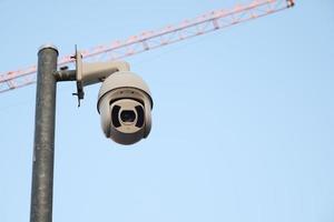 CCTV security camera operating outdoor photo