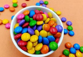 colour ful Chocolate Candy Gems photo