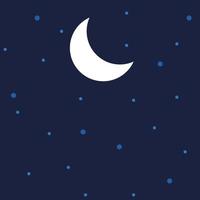 Night sky with moon background. Vector Illustration.