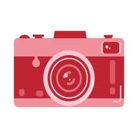 hanging camera vector flat style concept red.