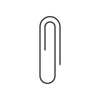 Continuous line attach icon. Vector line clip Icon.