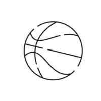 sencillo educación y espalda a colegio línea icono con moderno concepto y editable ataque, utilizar para sitio web activo y infografía pictograma. lección, estudiar, aprendiendo, cursos baloncesto pelota. vector