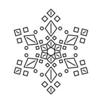 invierno copo de nieve icono. Navidad vector nieve hielo simétrico diseño.
