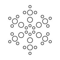 Vector snowflake icon. Winter snow ice and symmetrical. New Year or Christmas design.