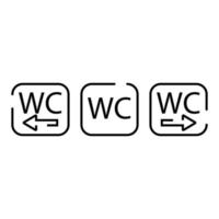 Toilet Icon vector. WC sign with arrow. symbol for web site Computer and mobile vector. vector