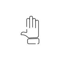 hand emoji, fingers gesture line art vector icon for apps and websites.