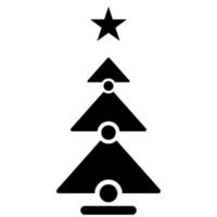 Navidad árbol garabatear icono bosquejo línea vector. contento nuevo año fiesta diseño. vector
