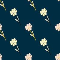 Little flower seamless pattern in naive art style. Decorative floral ornament wallpaper. vector