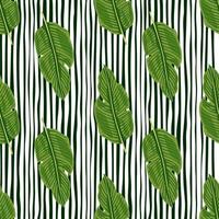 Tropical leaf seamless pattern. Exotic leaves background. Jungle plants endless wallpaper. Rainforest floral hawaiian backdrop. vector