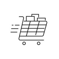 Black friday shopping cart icon Vector . supermarket buy. EPS10.