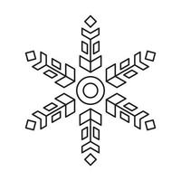 Snowflake icon from christmas and winter icon pack symmetrical design. vector