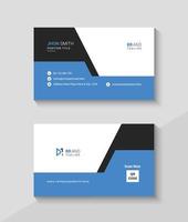 Elegant business card, Blue business card template design vector