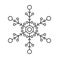 vector copo de nieve icono. invierno nieve hielo y simétrico. nuevo año o Navidad diseño.