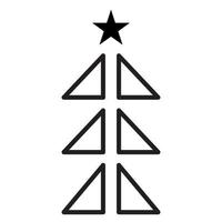 Classic Christmas Trees icon. Vector happy new year party design.