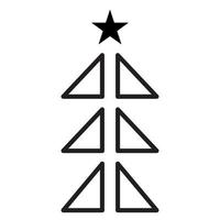 Classic Christmas Trees icon. Vector happy new year party design.