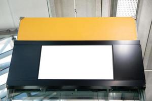 Blank advertising billboard in the Airport. photo