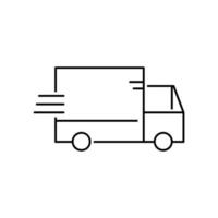 Black friday line icon- delivery express. Vector EPS10.