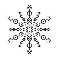 Snowflake icon from christmas and winter icon pack symmetrical design. vector