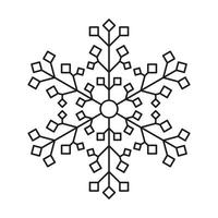 Vector snowflake icon. Winter snow ice and symmetrical. New Year or Christmas design.