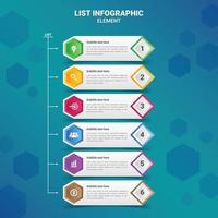 List Infographic Element Design vector