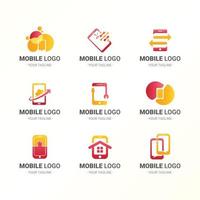 Set of Mobile Technology Logos vector