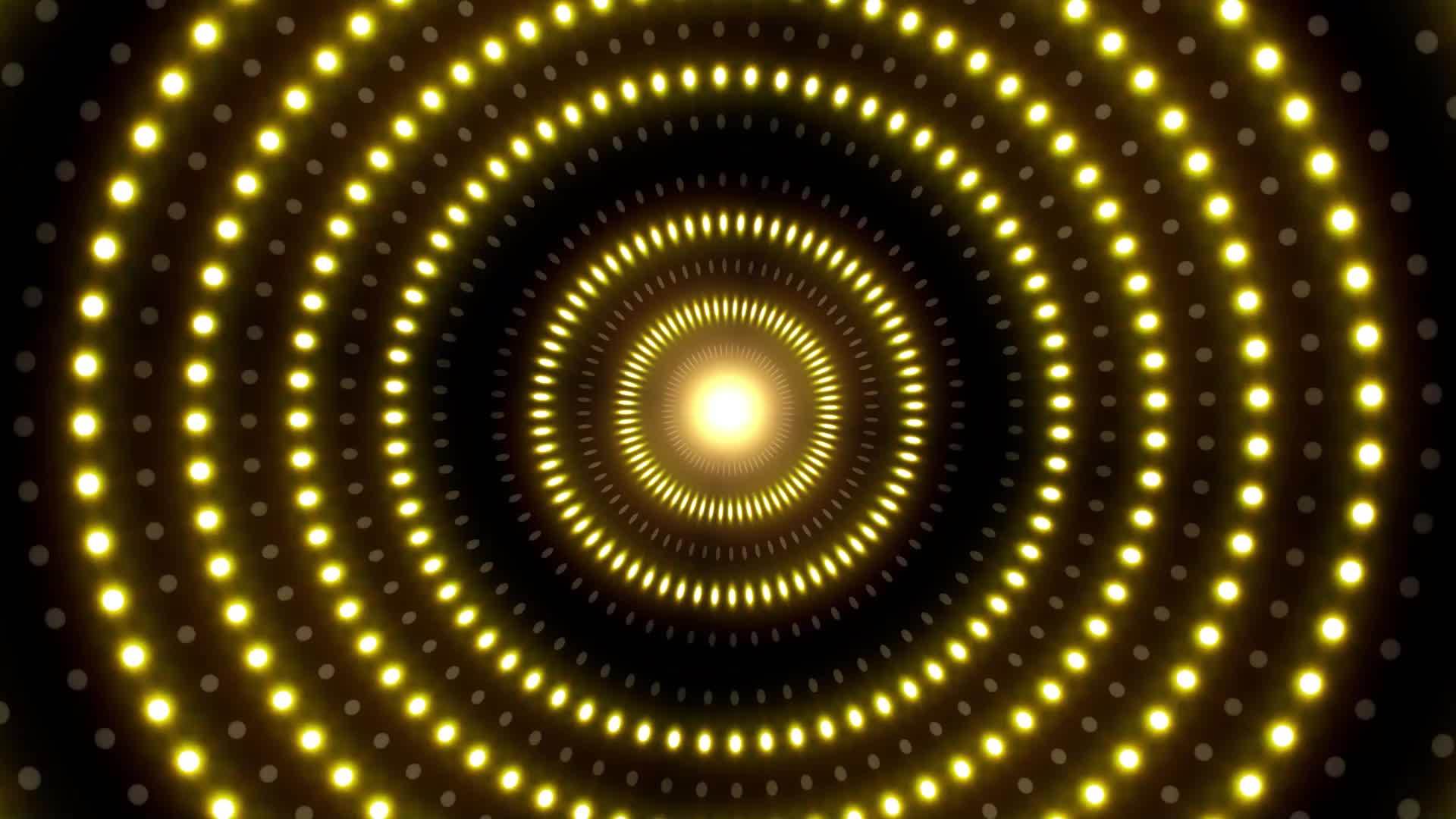 Flickering Yellow Color Circle Dot Lights Overlay Background VJ Loop ...