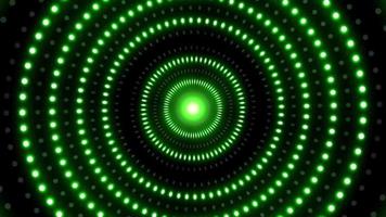 flimmer grön Färg cirkel punkt lampor täcka över bakgrund vj slinga video