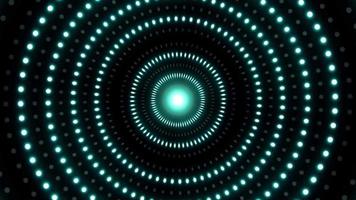 Flickering Cyan Color Circle Dot Lights Overlay Background VJ Loop video