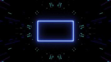 Retro sci fi frame logo placeholder video