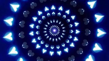 schijnend blauw hart vorm LED lamp lichten video