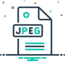 mix icon for jpeg vector