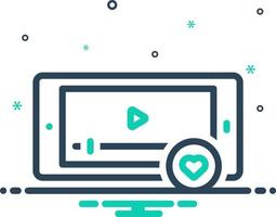 mix icon for liked vector