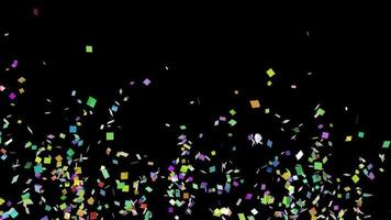 Mix Multi Colorful Confetti Blast Explosions with Alpha channel video