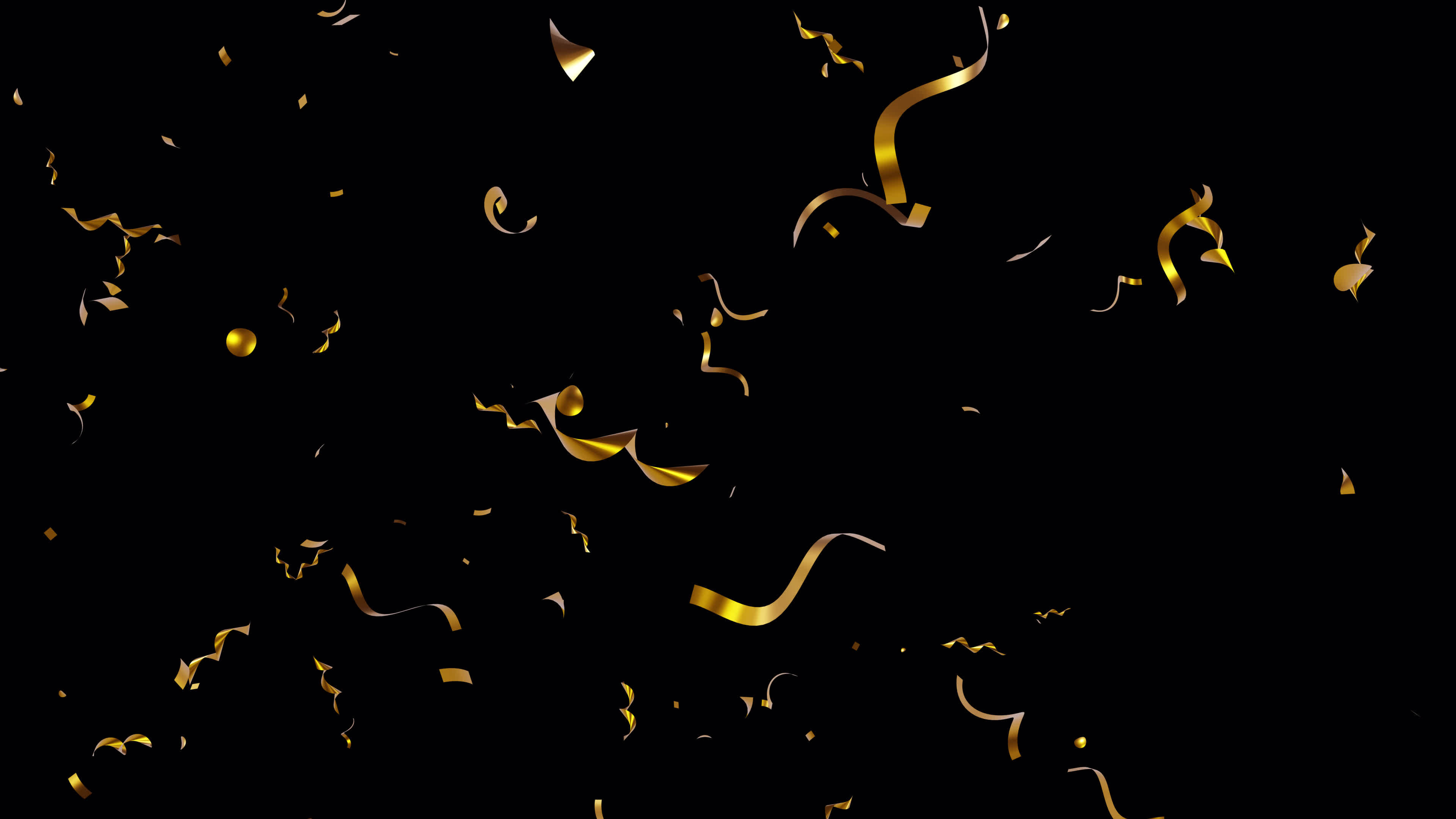 Gold Confetti Blast Explosions with Alpha channel 23148894 Stock Video